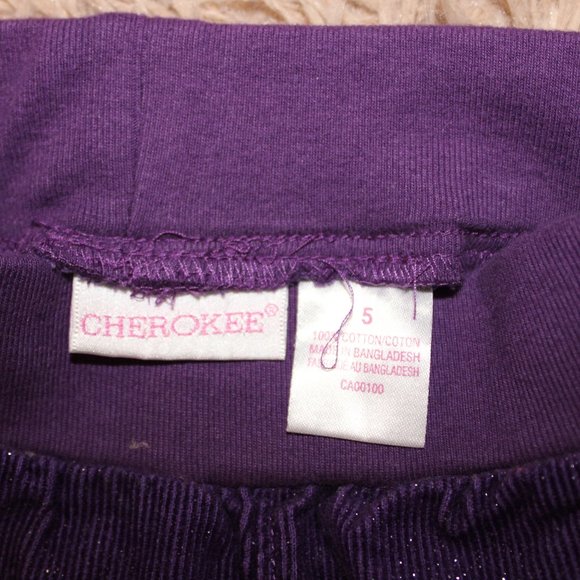 Cherokee Purple Sparkle Girls Pants - Picture 3 of 3